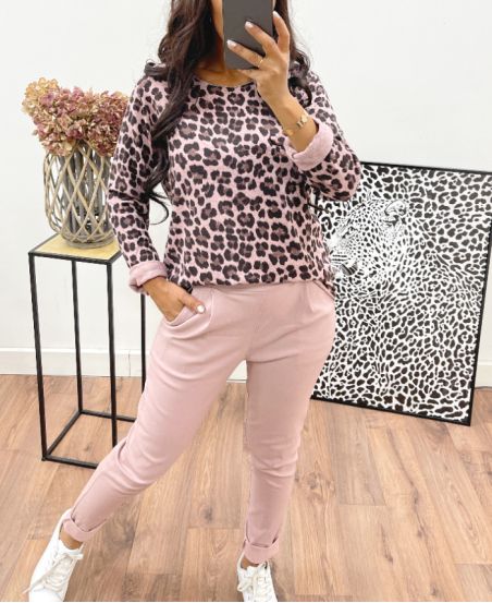 PRINTED SWEATER AH250041 PINK