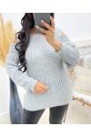 PULLOVER EPAULES DENUDEES AH250167 GRIS