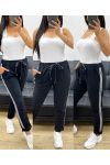 STRIPED STRIPED COTTON TROUSERS AH250355 BLACK