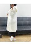 GILET CON CAPPUCCIO BIANCO AH250456 LUSSO