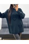 MAGLIA OVERSIZE CUORE AH250422 NERO