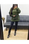 MAGLIA STAMPATA IN MAGLIA AH250990 VERDE MILITARE