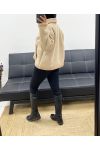 SHORT SUEDE JACKET MOUMOUTE AH250518 BEIGE