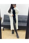 LONG VEST WITH LARGE COLLAR AH250866 WHITE