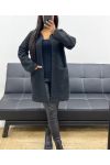 SOFT 2-POCKET COAT AH250511 BLACK