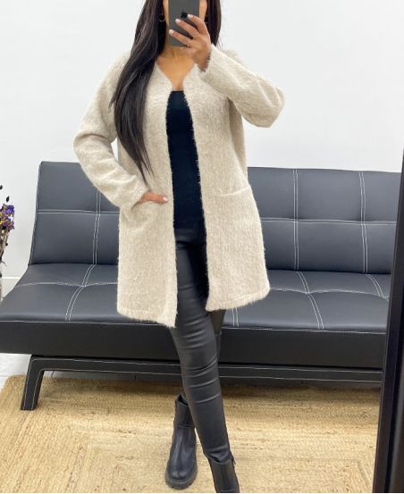 SOFT 2-POCKET COAT AH250511 BEIGE
