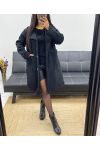 MOUTOU SUEDE COAT 2 POCKETS AH250627 BLACK