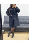 MOUTOU SUEDE COAT 2 POCKETS AH250627 BLACK