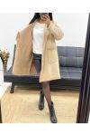CAPPOTTO MOUTOU IN CAMOSCIO 2 TASCHE AH250627 BEIGE