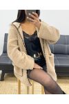 GIACCA CON CAPPUCCIO AH250545 BEIGE