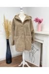 HOODED COAT WITH SOFT AH250616 CAMEL