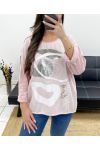 PE0733 ROSA BEFLOCKUNGSPLATTE AUS ZWEI MATERIALIEN