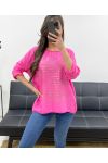 CAMISETA BIMATERIAL ECRITURES ORO PE0798 FUSHIA