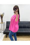 CAMISETA BIMATERIAL ECRITURES ORO PE0798 FUSHIA