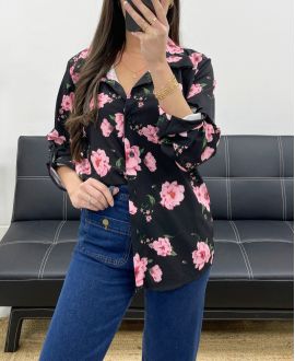 CAMISA ESTAMPADA SS20 NEGRO