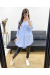 STRIPED FLUID TUNIC PE0471 SKY BLUE