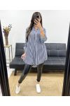 STRIPED FLUID TUNIC PE0471 NAVY