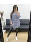 STRIPED FLUID TUNIC PE0471 NAVY