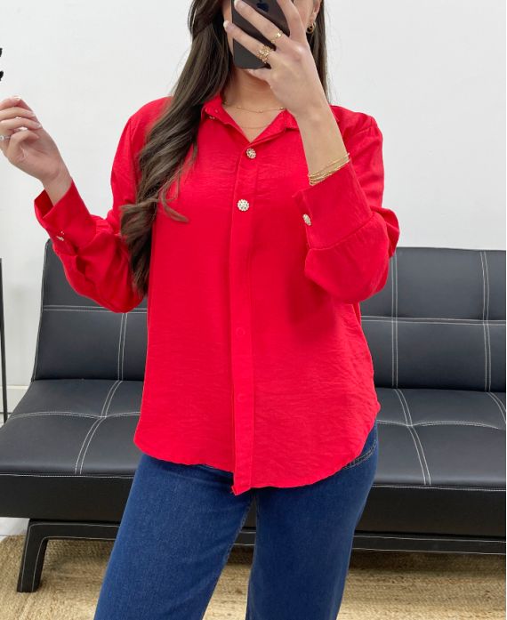 SHIRT DETAILS BUTTONS PE0474 RED