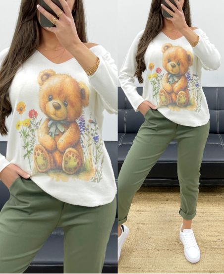 SOFT SEAMLESS SWEATER PRINTED PE0203 OURSON