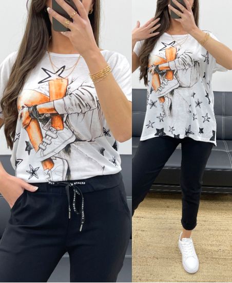 LOCKER BEDRUCKTES T-SHIRT SS0209 STERNE