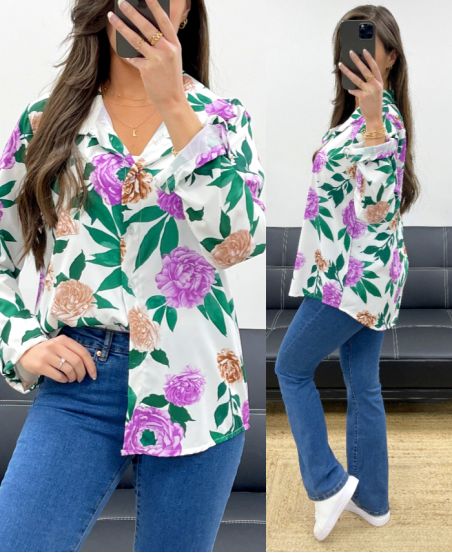 CHEMISE IMPRIMEE PE0429 LILA