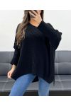 PE0117 SWETER Z GRUBEJ DZIANINY