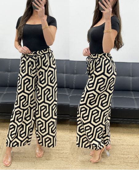 PANTALONE PALAZZO OPACO PE0326-3
