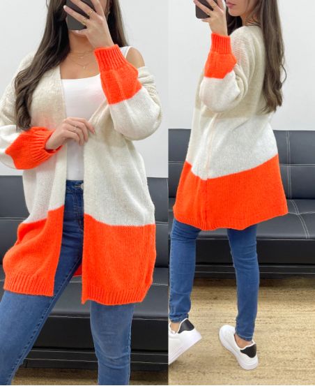 GILET MOHAIR MULTICOLOR PE0112 BEIGE