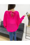 MAGLIONE DIETRO FIOCCHI NASTRO PE0122 FUCSIA