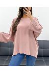 TOP OVERSIZE CON BOTTONI PE0251 ROSA