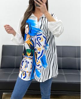 PE0188-6 CAMICIA STAMPATA