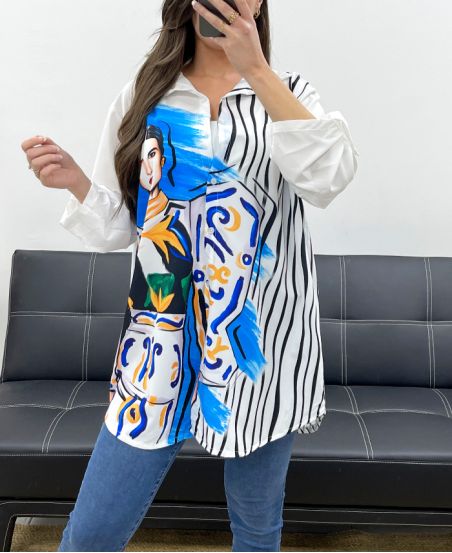 PE0188-6 CAMICIA STAMPATA