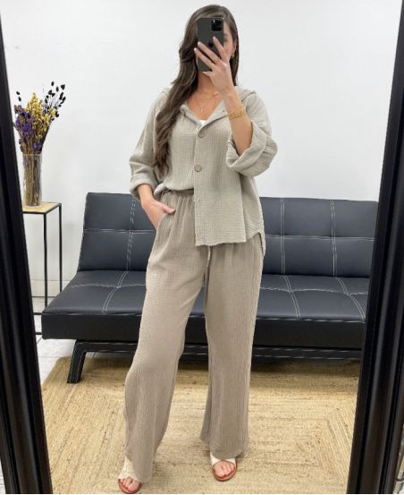PE0431 PANTALONE 2 TASCHE TAUPE