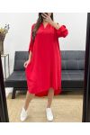 ABITO TUNICA SCIOLTO PE0216 ROSSO