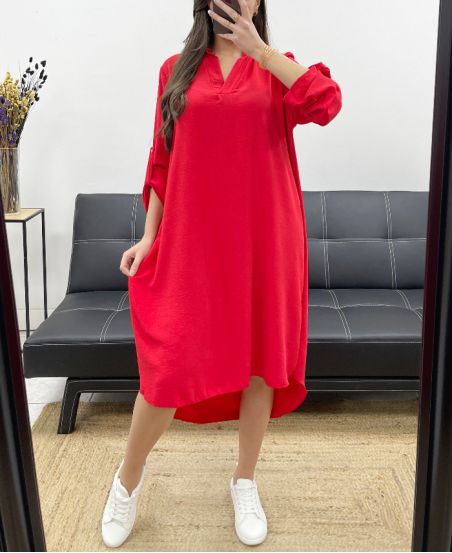ABITO TUNICA SCIOLTO PE0216 ROSSO