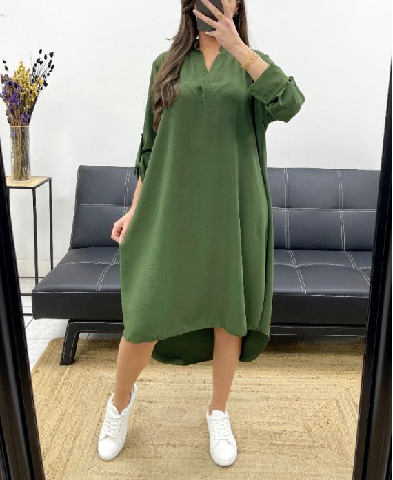 LUŹNA SUKIENKA TUNIKA PE0216 KAKI
