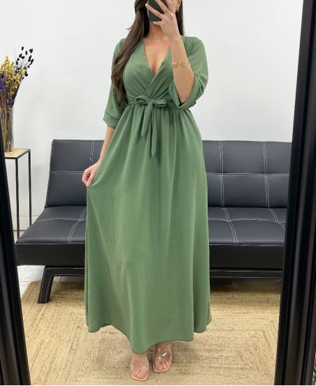 LANGES KLEID PE0859 KHAKI