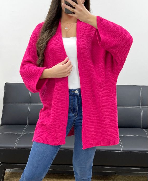 PE0058 GILET IN MAGLIA FUCSIA