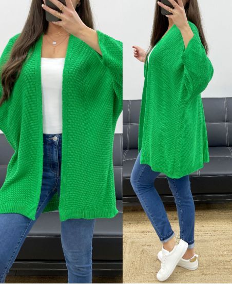 PE0058 GILET IN MAGLIA VERDE