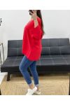 OVERSIZE-OBERTEIL PAILLETTEN MIT V-AUSSCHNITT PE0158 ROT