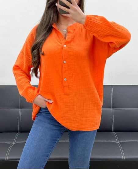 TUNICA TAGLIE FORTI COTONE PE0103 ARANCIO