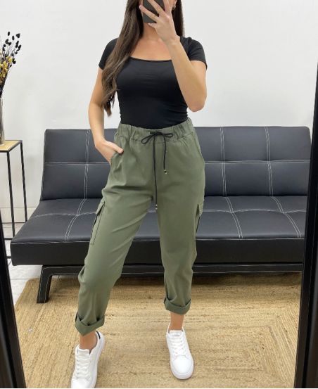 PE1034 PANTALONE CARGO KAKI