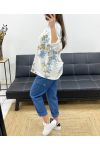 PE0826 FELPA IN COTONE A FIORI