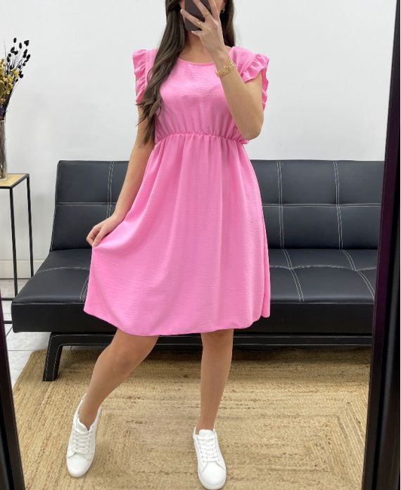 ROSA PE831 RÜSCHENKLEID