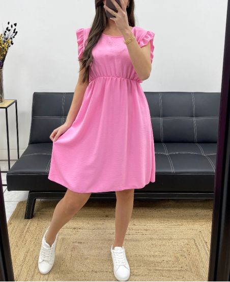 ROSA PE831 RÜSCHENKLEID