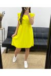 ROBE A VOLANTS PE831 JAUNE