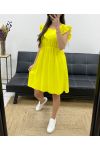 ROBE A VOLANTS PE831 JAUNE