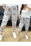 HOSE MIT MILITÄR-KNITTEREFFEKT PE1011 WEISS