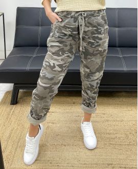 HOSE MIT MILITÄR-KNITTEREFFEKT PE1011 TAUPE